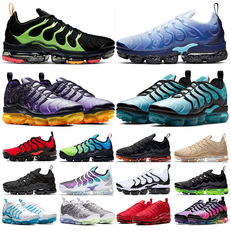 

Tn Plus Mens Triple White Black Electric Green Metallic Gold Ice Bule Pink Sea Rainbow Womens Outdoor Sports Sneakers, 24 pastel 36-40