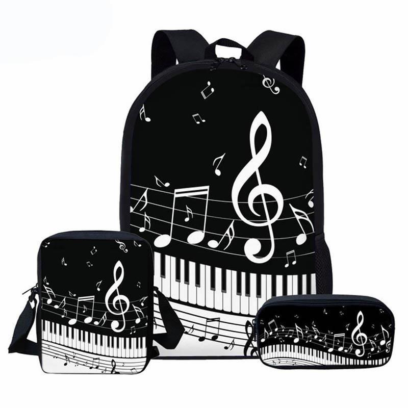 

cute piano children school bags for kids bagpack teenager girls book music note backpack primary set custom