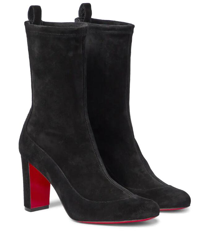 

Casual-chic Design Karistrap Gena suede ankle boots Chunky Heels Womens Red Bottom Winter Booty Luxury Designer Party Red-Sole Booties