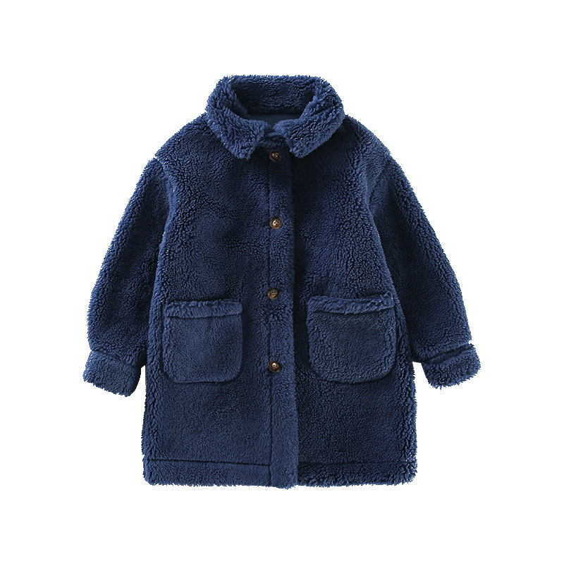 

Girls pellets lamb hair condom winter 2020 new children's clothing skin one autumn winter sheep wie dress female, Camo