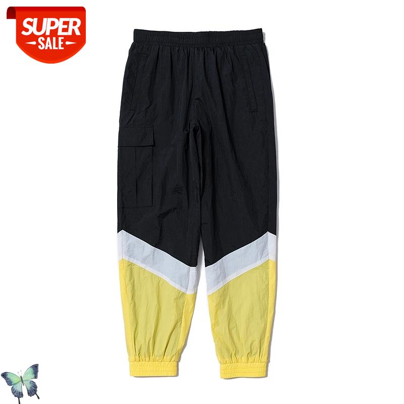 

New Explosion Vetements Splicing Drawstring Slim Fit Sweatpants Men Women Fashion Casual Loose Trousers Vetements Sweatpants #zA8B, Black