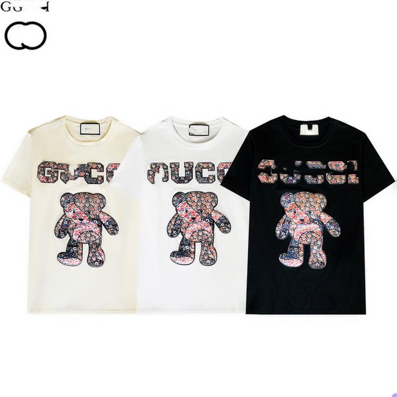 

2021 new designers t shirts mens tees fashion street short shirt 3D letter printing 190g cotton crew neck short sleeve #2027, White;black
