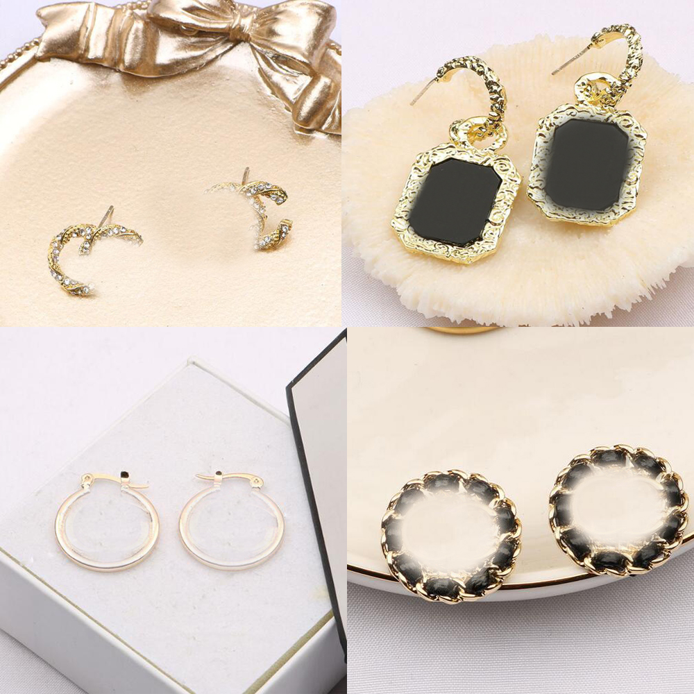 

22ss 20style Design Luxury High Quality Letter Stud Long Dangle Drop Earrings Geometric Pearl Tassel Crystal Rhinestone Wedding Party Jewelry Accessories