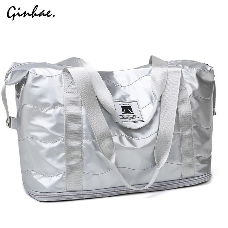 

Women Gym Bag Sports Fitness Handbag Training Bags For Shoes Travel Dry And Wet Yoga Mat Sac De Sport Mochila Sporttas, Black