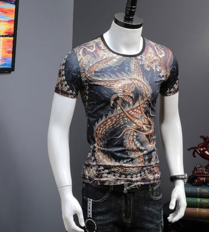 

2021 Ice Cotton Man Printed t Shirt Confortable Tshirt New 8e3i, Black