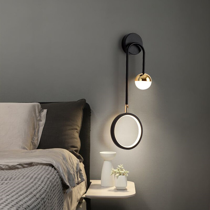 

led wall lamps light for bedroom living room decoration bedside sconce back hallway interior lighting without plug BD-2148C