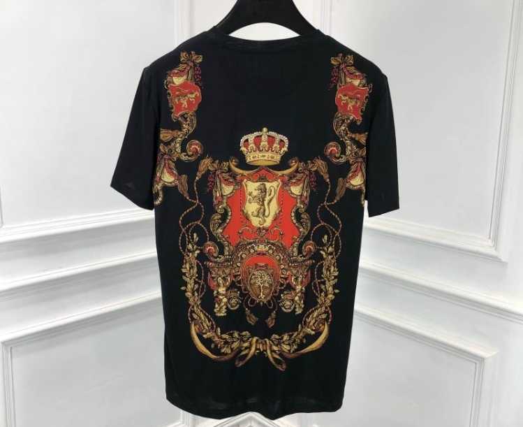 

men's t-shirts shirs summer arrival brand famous crown prin ee shir for men punk fcer, White;black
