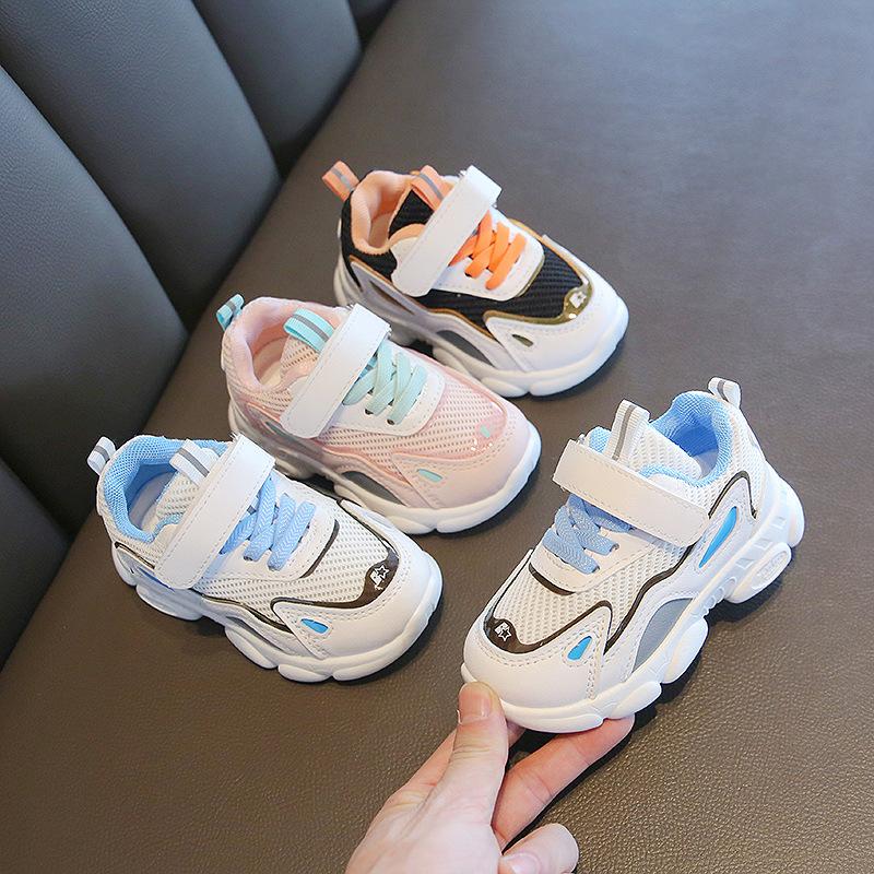 

KINE PANDA Spring Baby Boys Girls First Walkers Sport Shoes Kids Sneakers Children Breathable Running Shoes 1 2 3 4 5 Years Old, Black