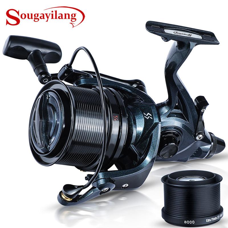 

Baitcasting Reels Sougayilang DYD9000 10000 12000 Distant Wheel Metal Spinning Fishing Reel 4.6:1 13+1BB With Free Spool