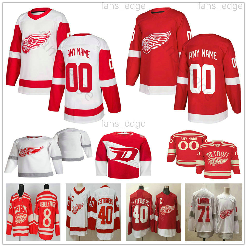 

Custom Man Women Kids Detroit Red Wings Adam Erne Pickard Christian Djoos Evgeny Svechnikov Filip Zadina Henrik Zetterberg Hockey Jerseys, Black;red