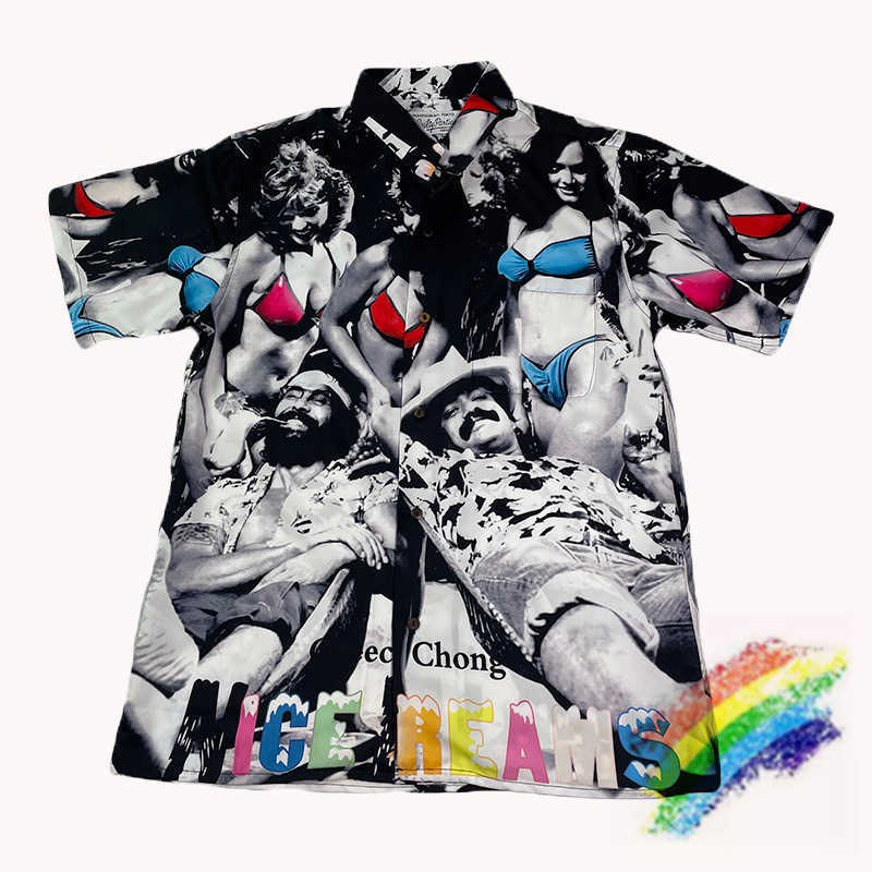 

High Quality WACKO MARIA NICE DREAMS Shirt Men Women T-Shirt WACKO MARIA Hawaii Beach Shirt Tops Tee H0911