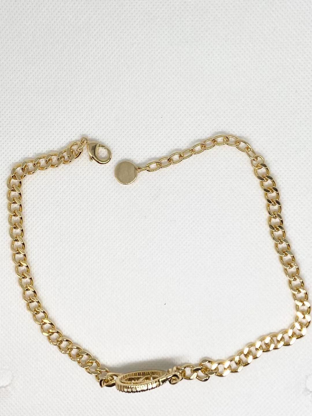 

2021 New letter bracelet necklace female Dijia Internet celebrity Diamond-embedded letter bracelet earrings, White