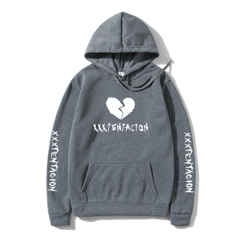 

Autumn Winter Hoodies Sweatshirt Xxxtentacion Revenge Blouse With Hoodie Men And Women Rapper Hip Hop Hoody Streetwear Clothing X0610, Black