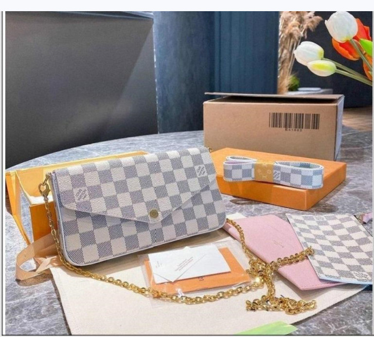 

LVLOUISVITTON bagVUTTON Long wallets Messenger bag Women Leather Crossbody Shoulder Bags Women handbags shoulder cros