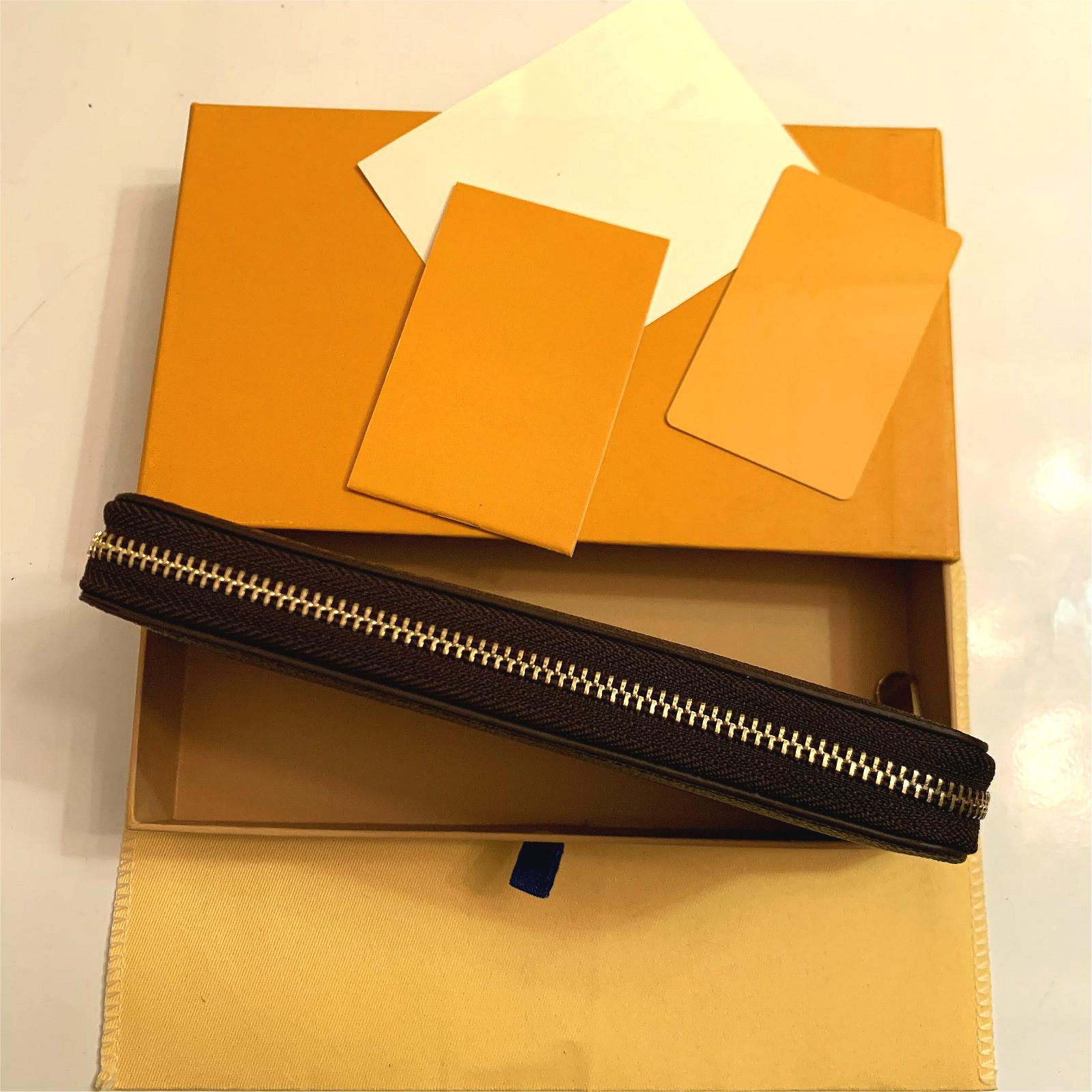 

Top High quality single zipper wallets cardholder France Paris plaid style luxurys mens wallets women wallet high-end luxurys designers wallets with packaging box9, L16