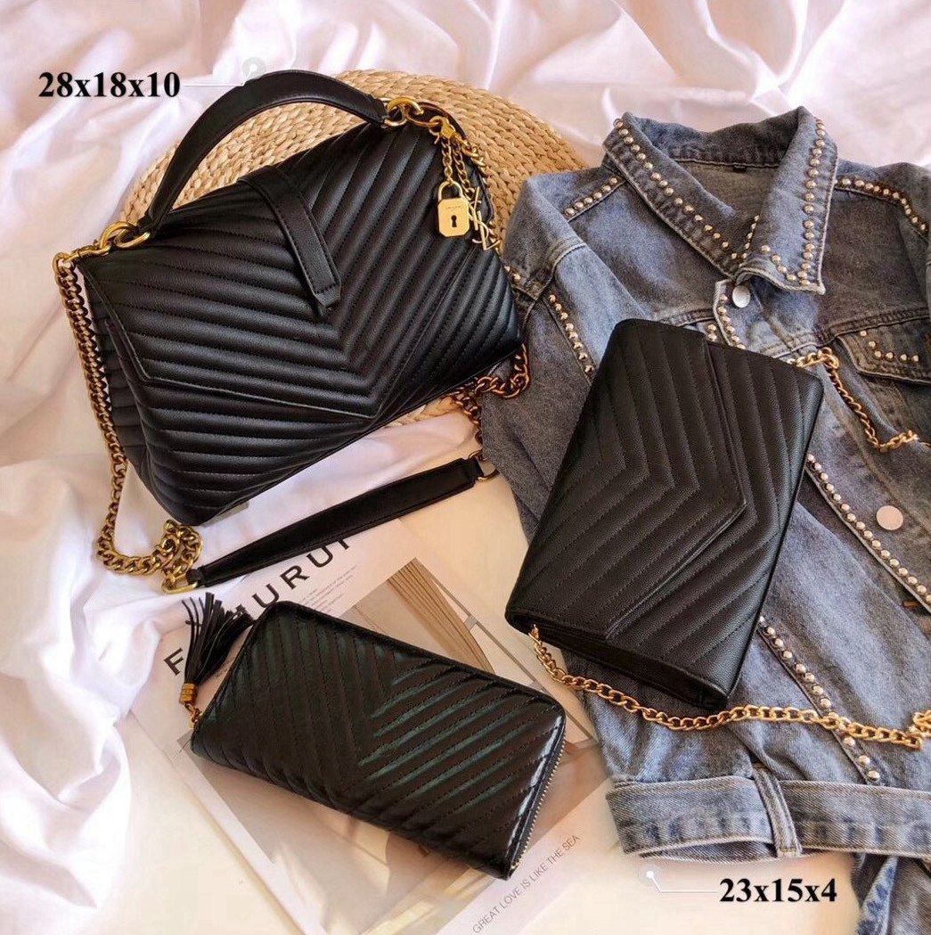 

Luxury Brand Leather Shoulder Bag 2021 Fashion Women's Classic Handbags High Quality Crossbody Bags -Y1421, Red;black