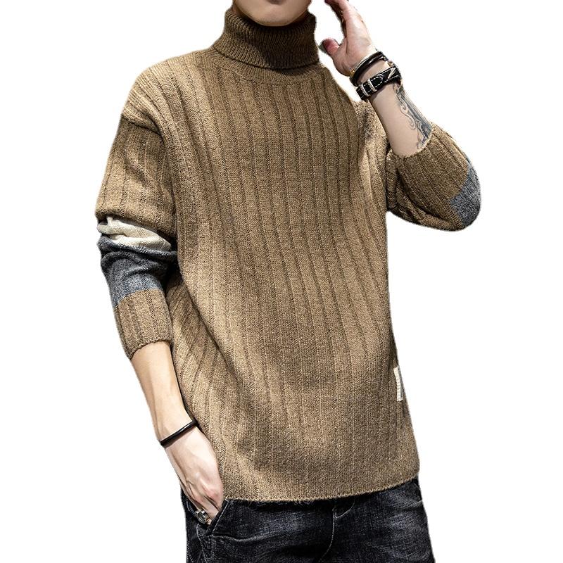 

Men's Sweaters Vintage Clothes Men Clothing Mens Sweater Pullover Homme High Neck Knitwear Turtle Autunm Winter, White