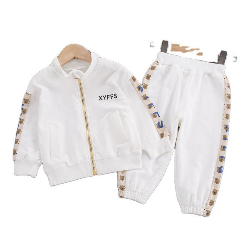 

2021 New Fashion Sports Kids Boys Outfit Spring Autumn Toddler Girl Clothes Sets Long Sleeve Tops+pants Children Clothing Set Becw, Black