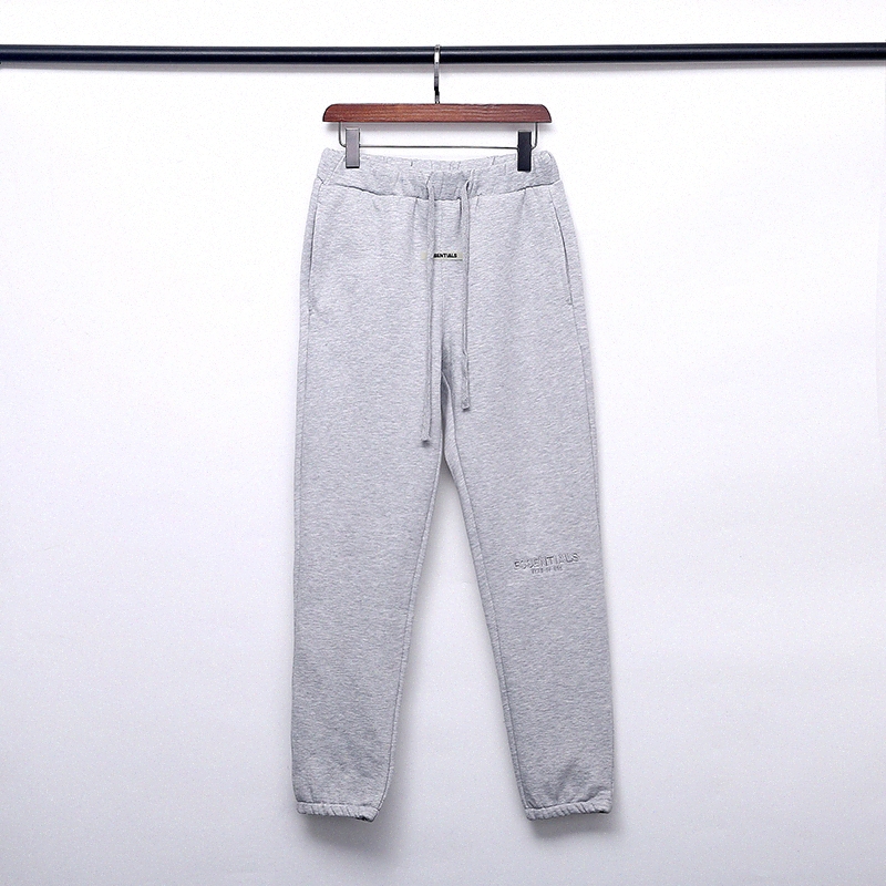 

embroidered reflective Autumn Winter USA Fear Of God Essentials Silicone letters Trousers Casual Fog Sweatpants Mens FG Jogger Pants b5tC#