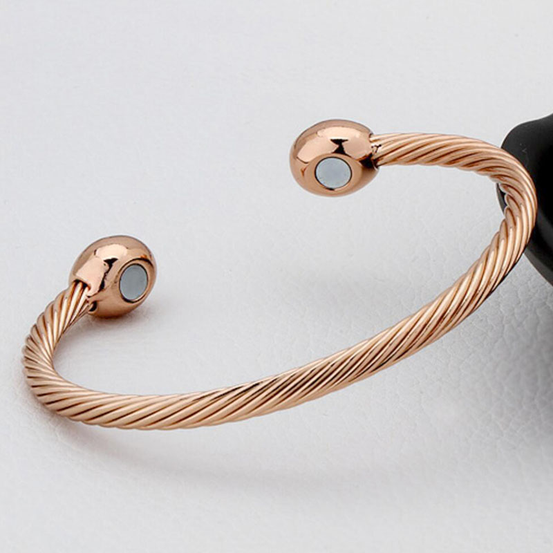 

Copper Bracelet Magnetic Healing Therapy Bangle Arthritis Pain Relief Twisted