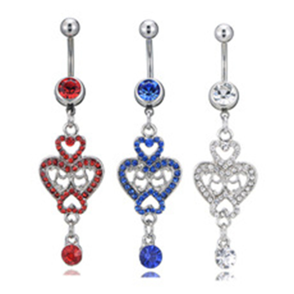

D0760 Belly Navel Button Ring Mix Colors