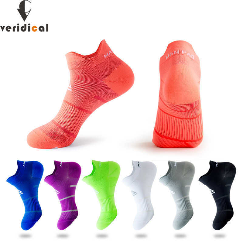 

VERIDICAL 5 Pairs Athletic Sport Socks For Men Woman Colorful Nylon Running Breathable Deodorant Quick-Drying Ankle Boat Socks H0911, Black