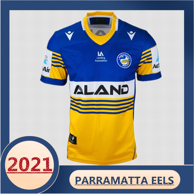 

PARRAMATTA EELS 2021 HOME RUGBY JERSEY Size:S-3XL-5XL (Print custom name and number)The quality is perfect. Free Delivery, Black