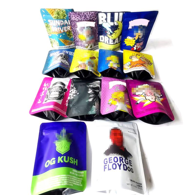 

Empty insulated backwoods cookies mylar bag pouch sealable reusable plastic smell proof Berry Edibles Packaging bags