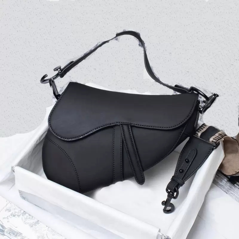 

HandbagBright light Matte Saddle Bags Women Luxurys 2021Designers fashion letter shoulder high quality genuine leather Messenger bag Designer crossbody Gift Box
