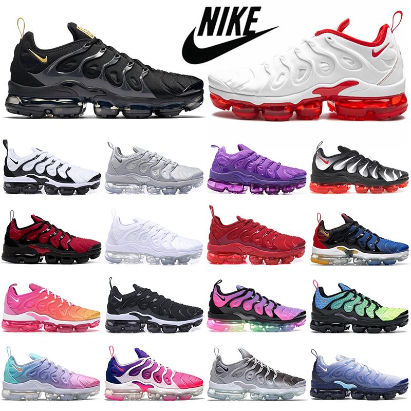 

Air Vpormax TN Plus Tns shoes 2020 New Black Electric Green Voltage Purple Men Women Running Shoe Hyper Violet Triple Cushion Sports Sneakers Trainer
