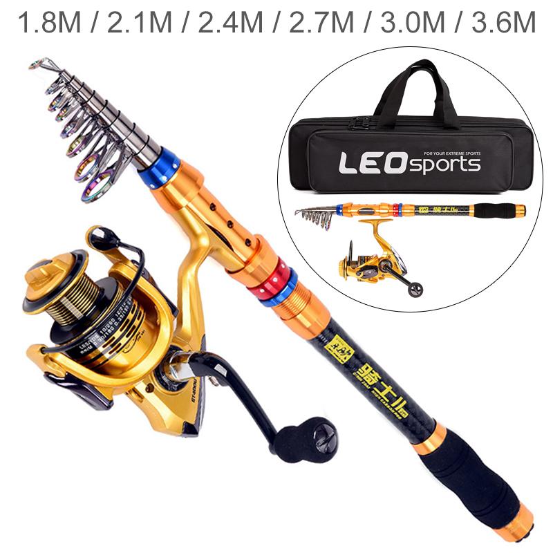 

Boat Fishing Rods 1.8m 2.1m 2.4m 2.7m 3.0m 3.6m Carbon Fiber Rod Spinning Reel Bag Combo Full Kits Casting Pole Set