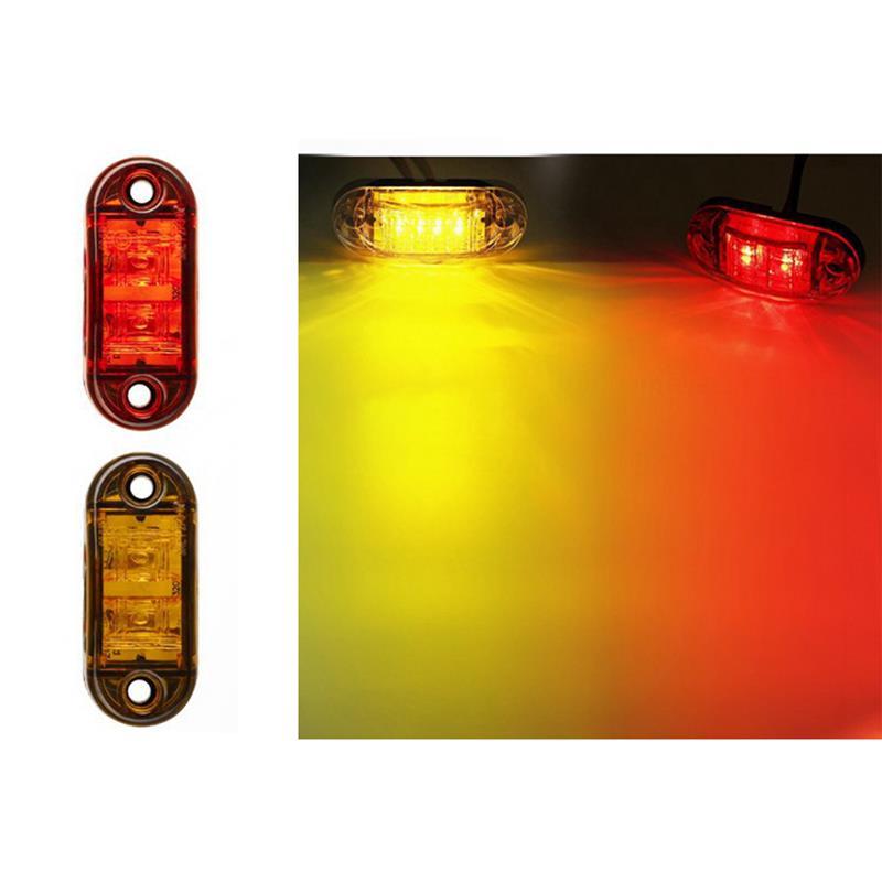

Car Headlights Side Marker LED Lights Parking Warning Tail Light Auto Trailer Truck Lamps Signal 2 Colors