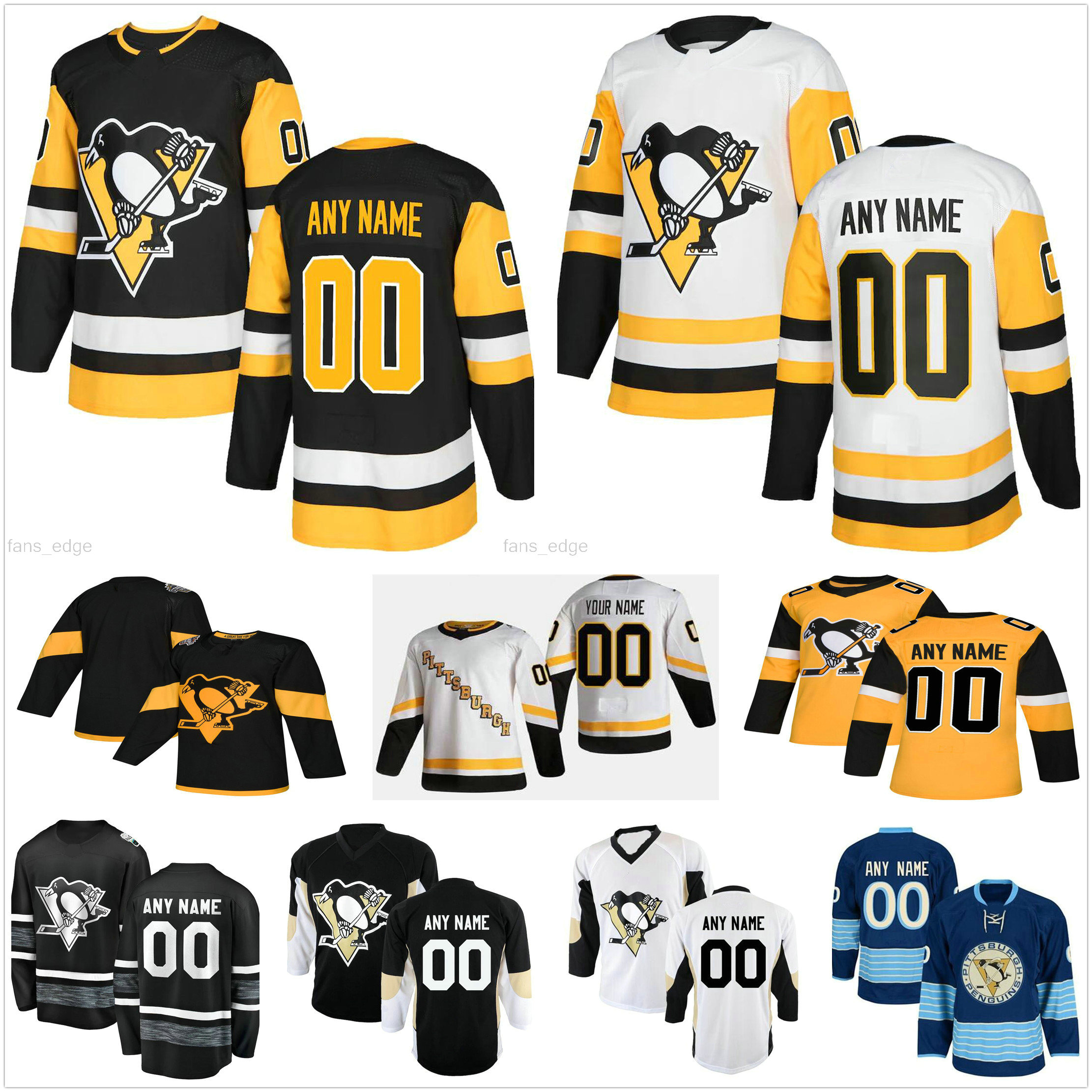 

Custom Men Women Kids Pittsburgh Penguins Paul Coffey Brian Dumoulin Bryan Rust Chad Ruhwedel Brandon Tanev Casey DeSmith Ice Hockey Jerseys, Black;red