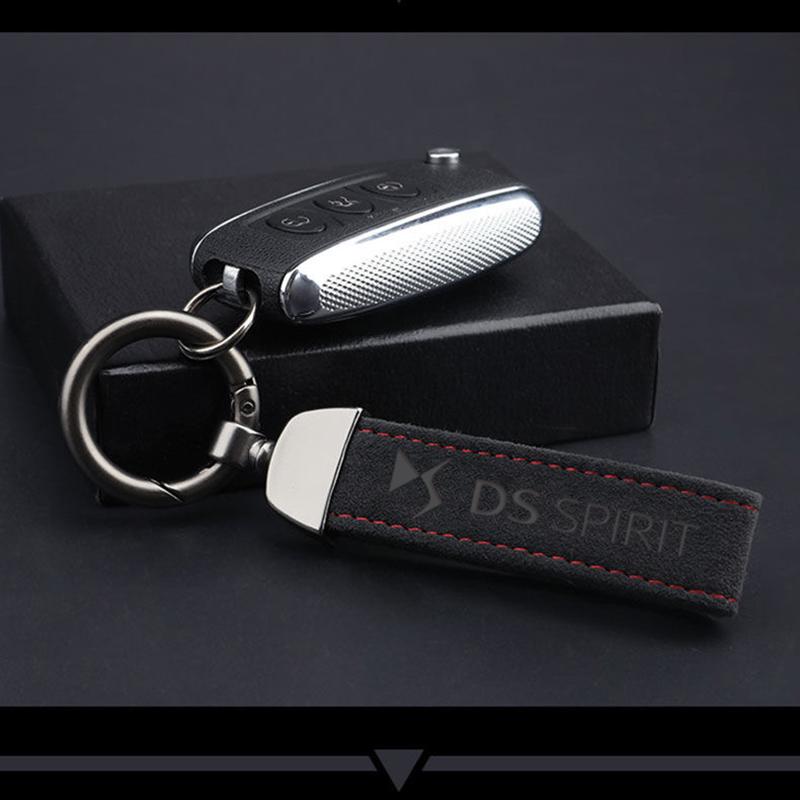 

Keychains For DS SPIRIT DS3 DS4 DS4S DS5 5LS DS6 DS7 Fashion Metal Leather Car Styling Custom Keychain 4s Shop Business Gift