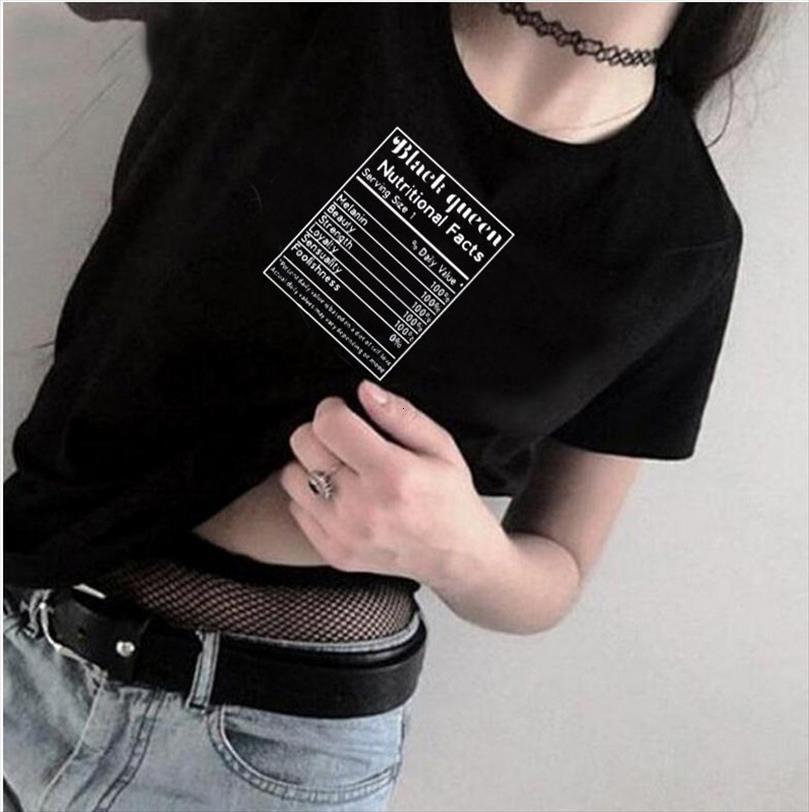 

black queen nutritional facts letters men t shirts print short sleeve o neck loose summer fashion tee, White;black