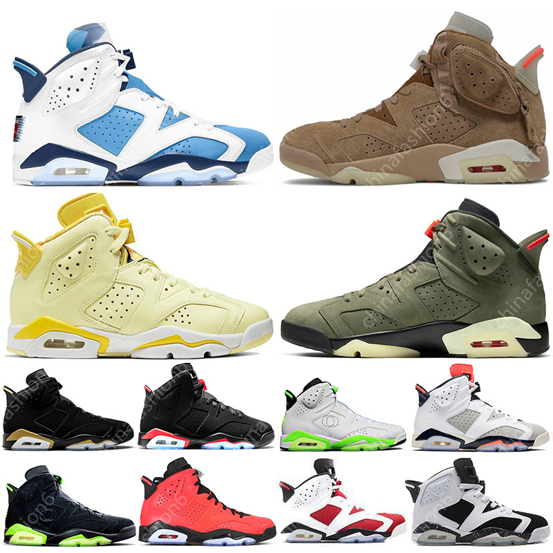 

6 6s University Blue Mens Basketball Shoes sneakers British Khaki black cat Seoul Bred FLORAL DMP Medium Olive sports carmine Oreo gatorade