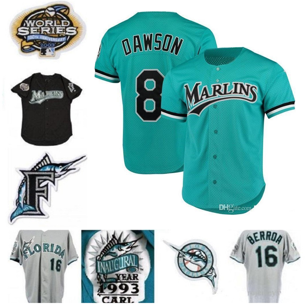

Mens Marlins Jersey 8 Andre Dawson 24 Richie Lewis13 John Boles 16 Geronimo Berroa 31 Mike Piazza 35 Dontrelle Willis Retro, As pic