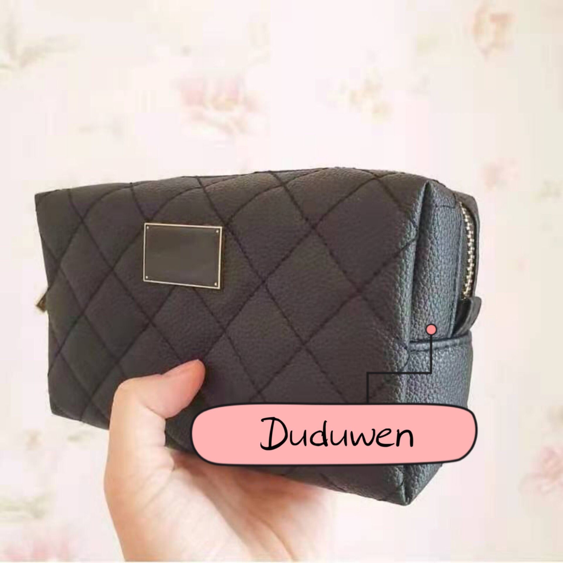 

18X11X5cm Fashion PU makeup case C zipper stationery organizer cosmetics storage bag