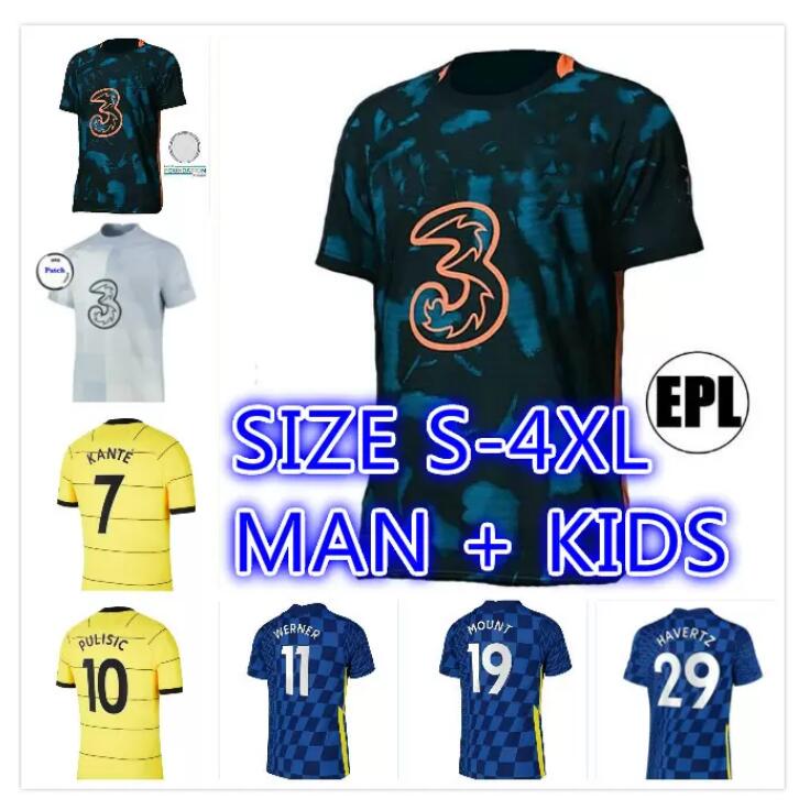 

size:S-4XL CFC soccer jerseys ZIYECH PULISIC MOUNT KANTE HAVERTZ WERNER ABRAHAM CHILWELL GIROUD HUDSON-ODOI 2021 2022 football shirt 21 22 m