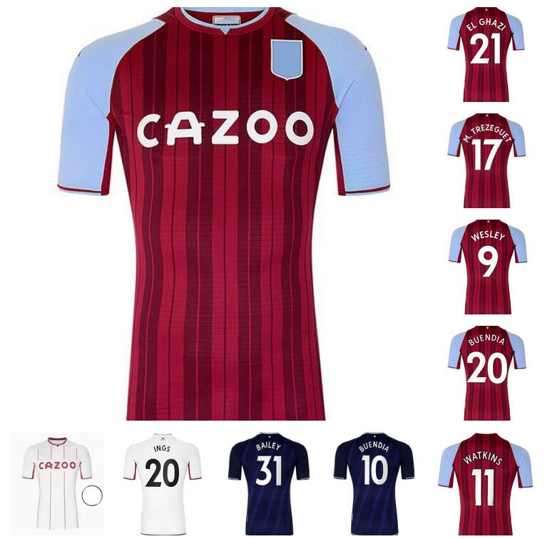 

21 22 Buendia Aston Soccer Jerseys Villa 2021 2022 Home El Ghazi Traoré GREALISH WESLEY McGINN WATKINS KODJA SANSON TARGETT Douglas Luiz football uniform