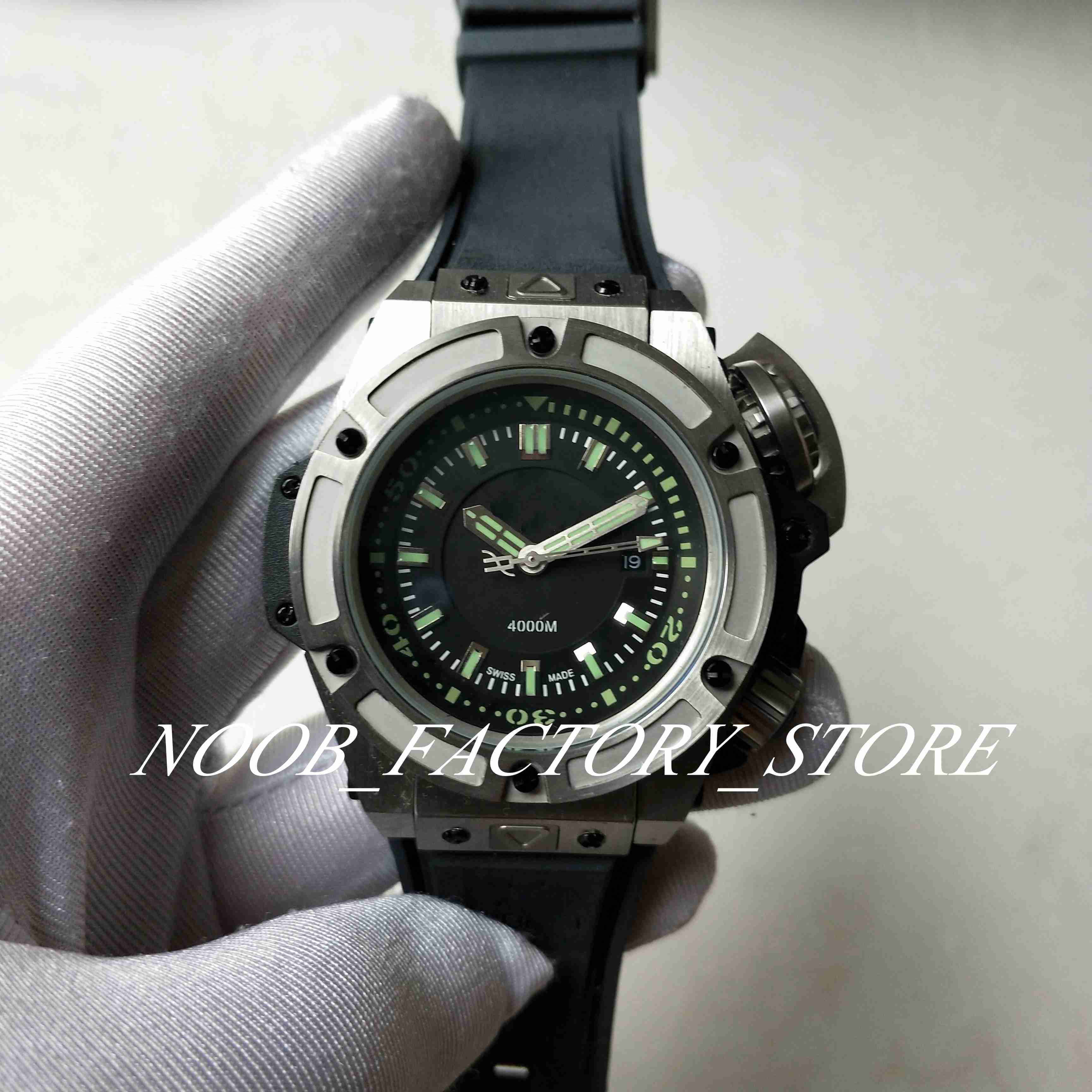

Watches Men Factory 731.NX.1190.RX Automatic Movement Sport big size Dial 48MM Mens Watch Wristwatches Diving Super Luminous Rubber Strap, 01