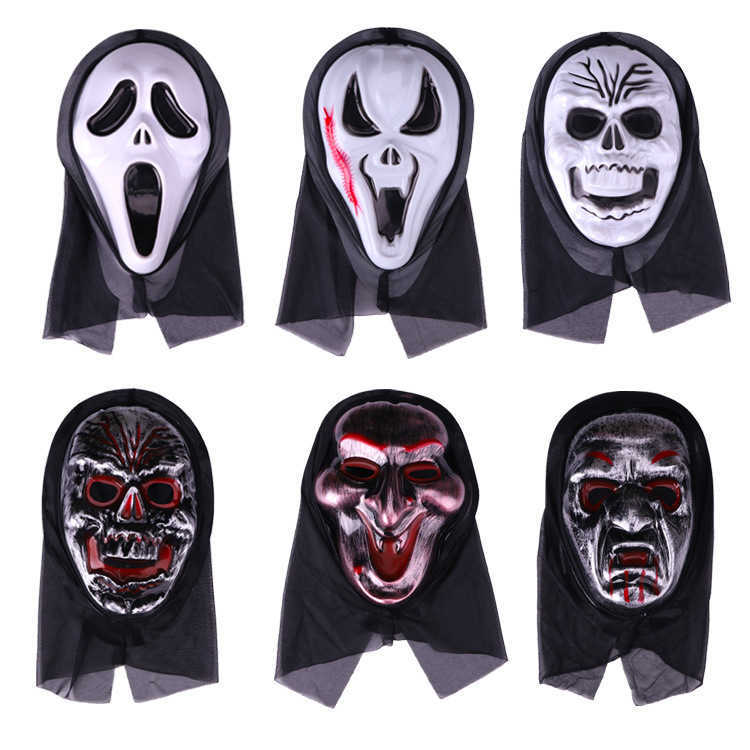 

Halloween Ghost Face Mask Horror Haloween Masquerade Party Screaming Ghost Mask Decor Witch Bat Happy Halloween Party Decor 2021 Q0806