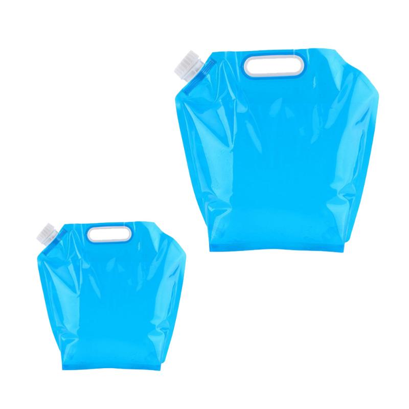 

4pcs Outdoor Portable Folding Water Containers Water Bags Collapsible Carrier Car for Riding Hiking Camping Picnic