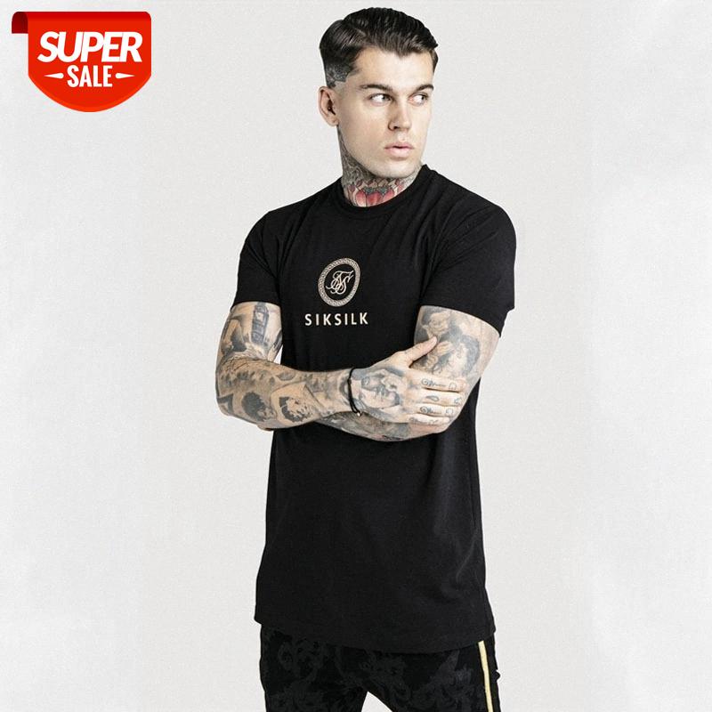 

2020 new Sik Silk T Shirts Men Short Sleeve T Shirt Men Autumn Sweatshirts Hip Hop Streetwear Tshirt Silk Sweatshirt #K06B, White;black
