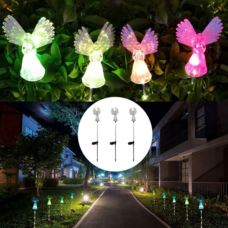

2021 New Lmpada Gramado Luzes Anjo Padro Lmaps Resina Solar Prova D' Gua Luz Do Solo Para o Jardim Decorao Paisagem 8kde
