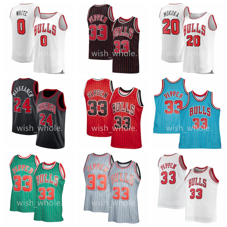 

2021 Basketball Jerseys Scottie Pippen Jersey Dennis Rodman Nikola Vucevic Zach LaVine Lauri Markkanen Stitched Size S-XXXL Breathable Quick Dry White Black Mesh, As picture