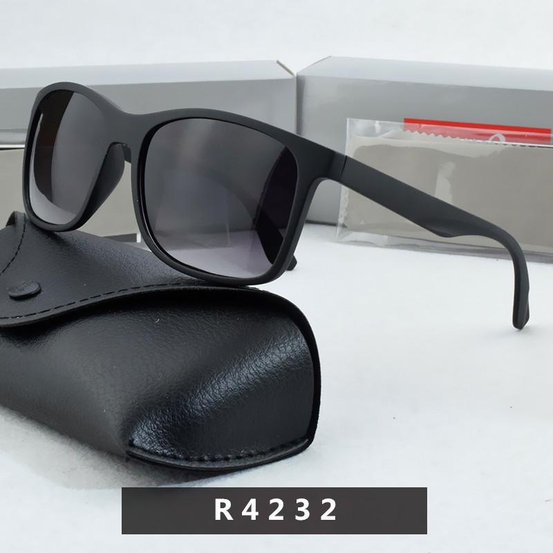 Lunettes de soleil R4232 Square Polarized Hommes 2021 Verres de soleil de la mode de la mode anti-éblouissement rétro pour