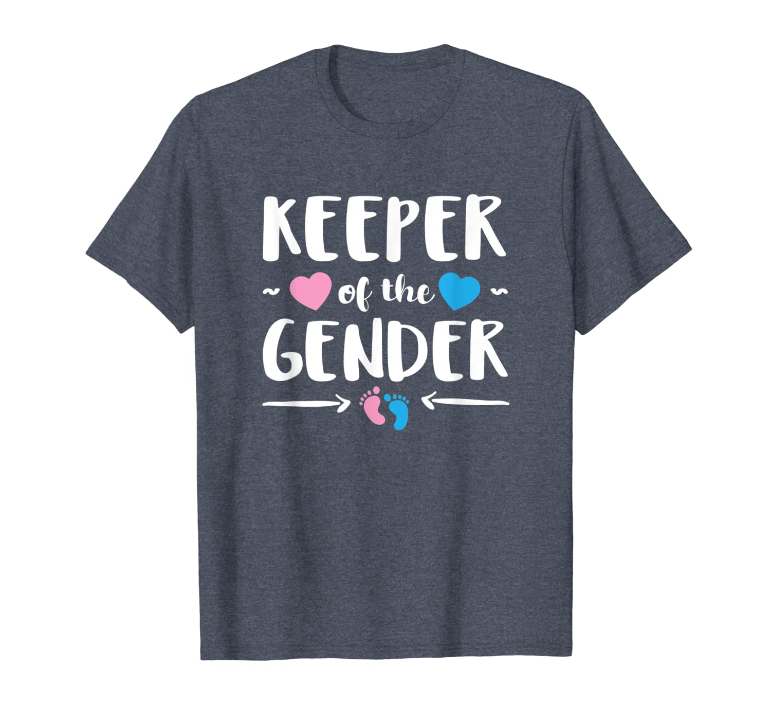 

keeper of gender reveal baby announcement party idea shirt t-shirt, White;black