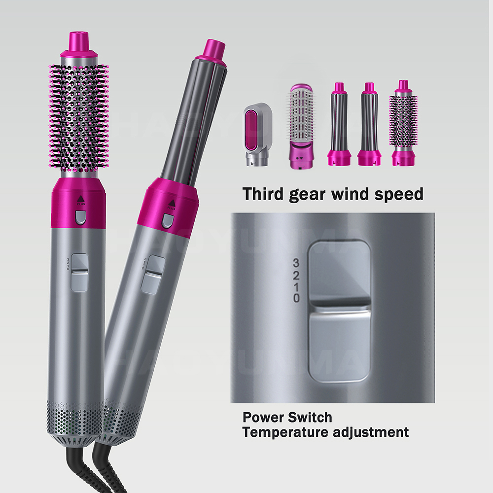 

5 In 1 One Step Hair Dryer & Volumizer Rotating Hairdryer Hair Straightener Comb Curling Brush Hair Dryers For Styling