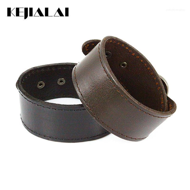 

Bangle Kejialai Arrival Leather Bracelet Vintage Men Women Punk Style Handmade Jewelry Delicate Clasp Cuff Fashion Accessory1